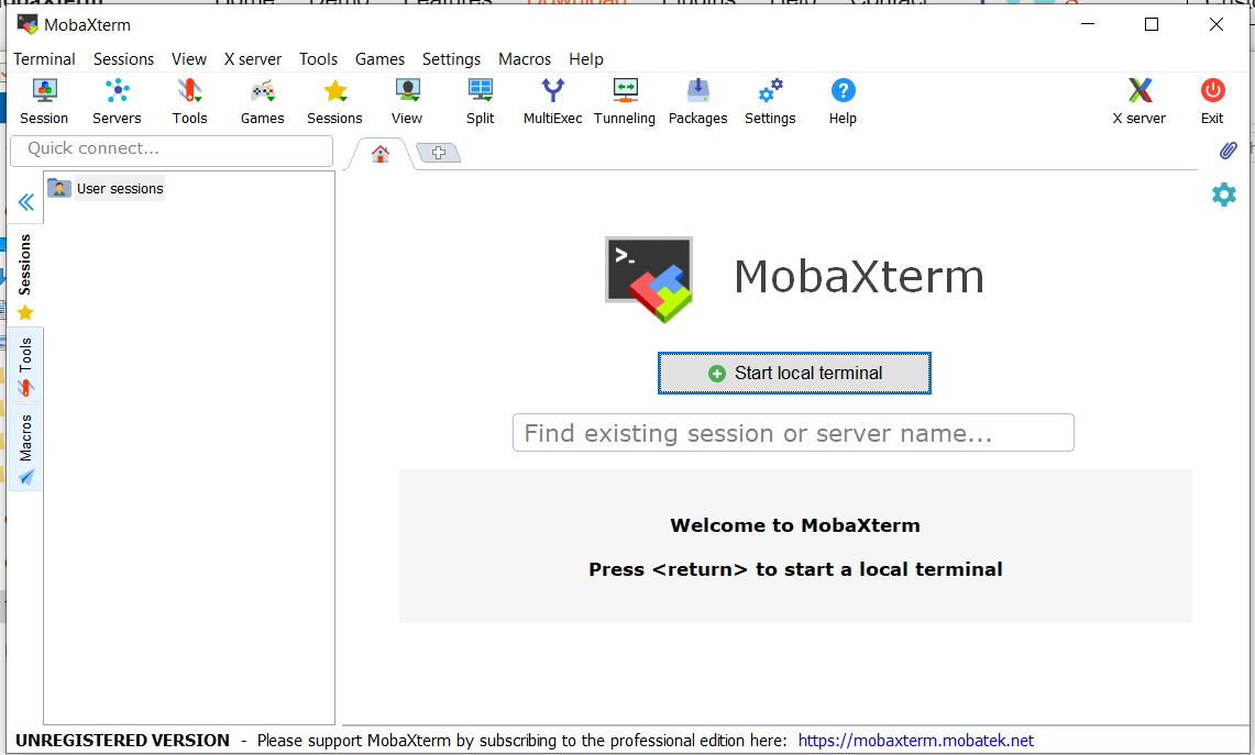 launched MobaXterm